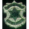 LOS ANGELES, CA POLICE DEPARTMENT LAPD ANTIQUE 208 BADGE PIN